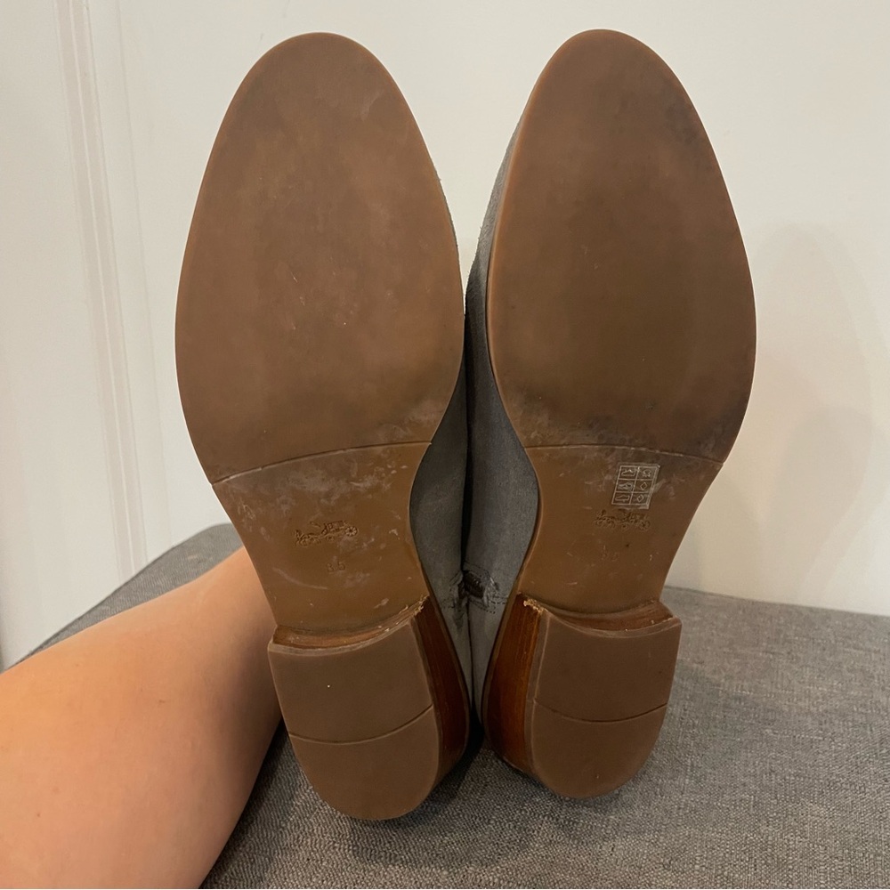 COACH Dani Suede Ankle Boot Western Style - Gray Size 8.5 - Picture 12 of 13